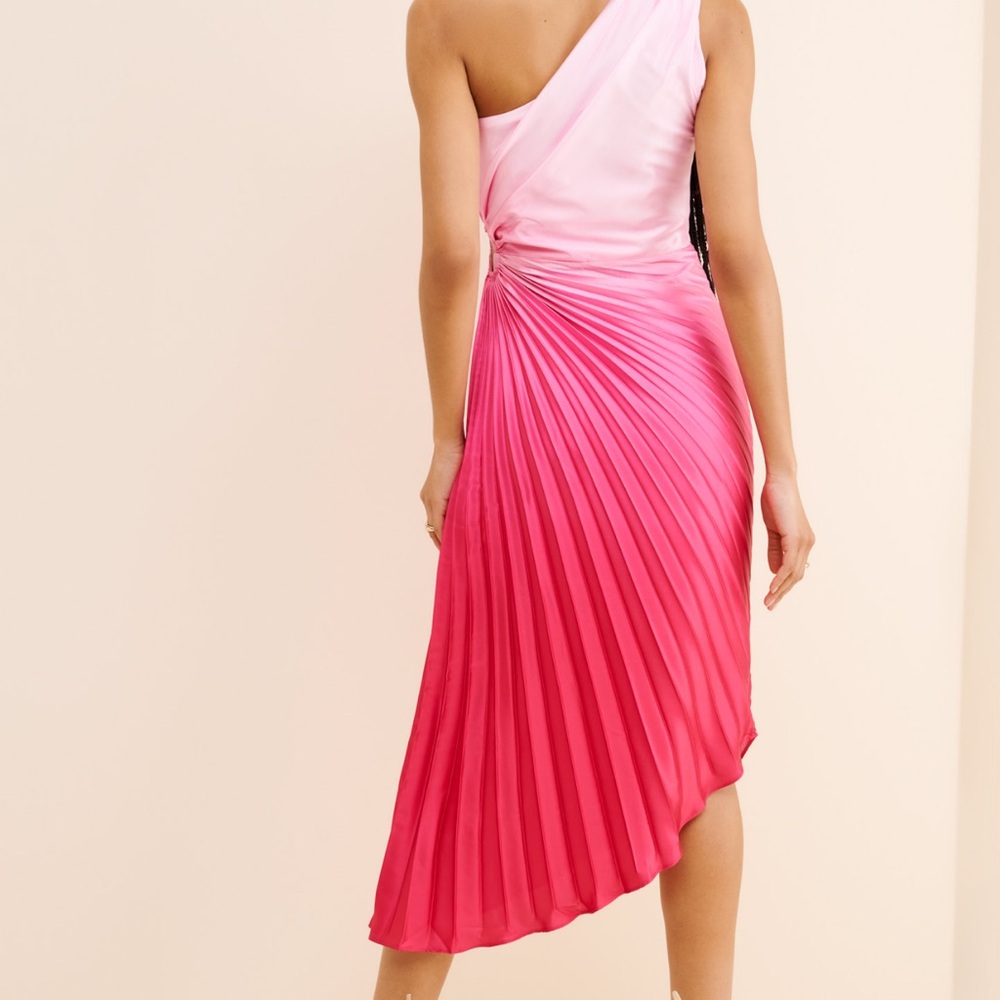 Adelyn Rae One-Shoulder Pink Gradient Dress - Picture 2 of 12